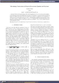 Revisiting Constraints of Fourth-Generation Quarks and Leptons