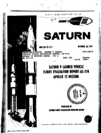 Saturn V Launch Vehicle Flight Evaluation Report, AS-510, Apollo