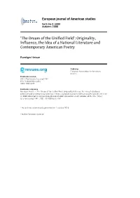 'The Dream of the Unified Field': Originality, Influence, the Idea of A