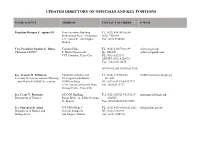 Updated Directory of Officials and Key Positions