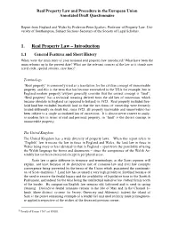 England and Wales by Professor Peter Sparkes, Professor of Property Law, Uni- Versity of Southampton, Subject Sections Secretary of the Society of Legal Scholars