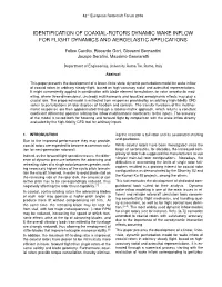 Identification of Coaxial-Rotors Dynamic Wake Inflow for Flight Dynamics and Aeroelastic Applications