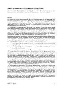 Maurice O'connell: the Euro Changeover in the Irish Context