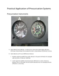 Practical Application of Pressurization Systems