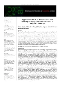 Application of GIS in Determination and Mapping of Topographic