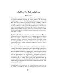 Archive: the Left and Korea