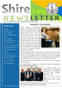 In This Issue: Farewell to Tony Merillo