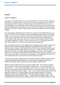 Lesson 4 - Exodus 3