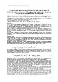(PRB) at Shilbottle, Northumberland, UK: Engineering Design Considerations and Preliminary Performance Assessment