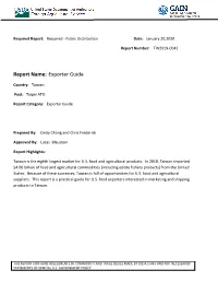 Report Name: Exporter Guide