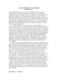 Avant-Garde Haiku: a New Outlook Philip Rowland