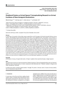 Conceptualising Research on Arrival Functions of New Immigrant Destinations