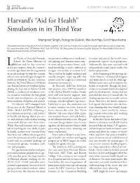 Harvard's “Aid for Health” Simulation in Its Ird Year