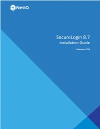 Netiq Securelogin Installation Guide