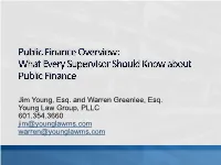 Public Finance Overview