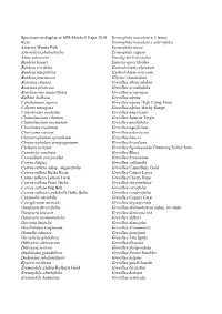 APS Mitchell 2018 Expo Display Species List