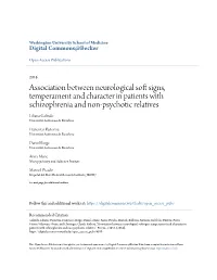 Association Between Neurological Soft Signs
