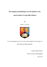 Developing Methodologies for the Global in Situ Conservation of Crop