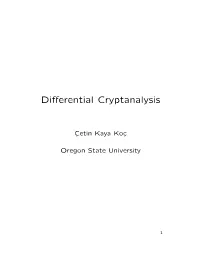 Differential Cryptanalysis