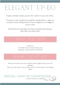 Elegant Up-Do Tutorial