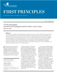 First Principles Foundational Concepts to Guide Politics and Policy