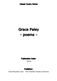 Grace Paley - Poems