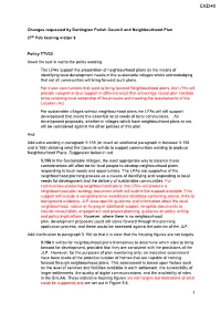 Changes Requested by Dartington Parish Council and Neighbourhood Plan 27Th Feb Hearing Matter 8
