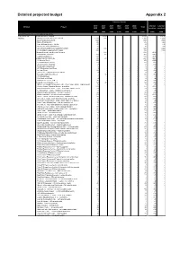 Detailed Projected Budget Appendix 2
