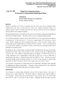 Flight-Time Equivalent Dose – a Concept to Contextualize Radiological Dose