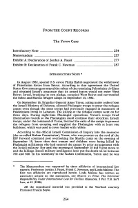 FROM the COURT RECORDS the Yaron Case Introductory Note