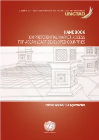 Handbook on Preferential Market Access for Asean Least Developed Countries