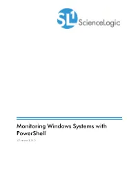 Monitoring Windows with Powershell