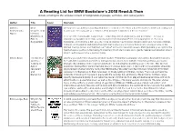 A Reading List for EMW Bookstore's 2018 Read-A-Thon