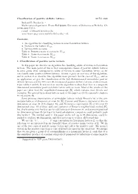 Classification of Positive Definite Lattices. 22 Feb 2000 Richard E