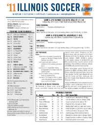 Fighting Illini Schedule Probable Starters Game 3: #19