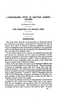 GRAPHIE by Cornelia D. Niles with INTRODUCTION and BOTANICAL