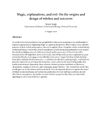 Magic, Explanations, and Evil: on the Origins and Design of Witches and Sorcerers