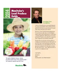 Manitoba's Local Produce Guide