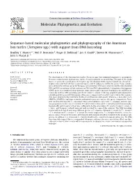 Sequence-Based Molecular Phylogenetics and Phylogeography of the American Box Turtles (Terrapene Spp.) with Support from DNA Barcoding ⇑ Bradley T