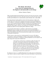 The Lucky Cloverleaf: Four Facets of Communication for Development and Sustainable Social Change