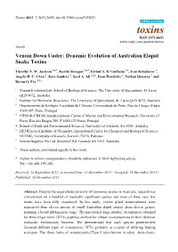 Dynamic Evolution of Australian Elapid Snake Toxins