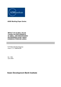 Impact of Global Value Chains on Performance