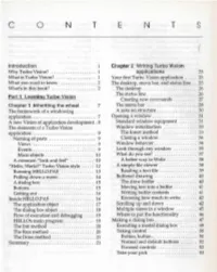 Introduction Part 1 Learning Turbo Vision Chapter 1 Inheriting the Wheel Chapter 2 Writing Turbo Vision Applications