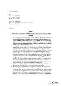 Preventing Vandalization of Palestinian Olive Groves, 28 Oct. 2010