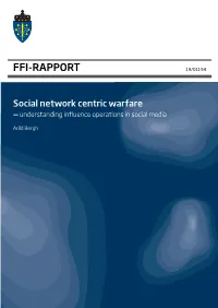 Understanding Influence Operations in Social Media