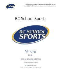 2017 Special General Minutes & Appendices