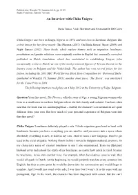An Interview with Chika Unigwe