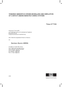 Towards Semantics-Driven Modelling and Simulation of Context-Aware Manufacturing Systems