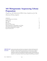 16S Metagenomic Sequencing Library Preparation