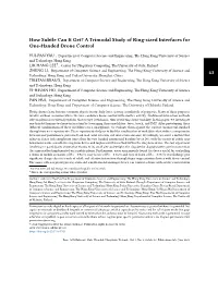 A Trimodal Study of Ring-Sized Interfaces for One-Handed Drone Control